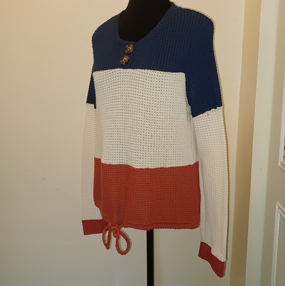 NO Boundaries Tri-color Knit Sweater - Picture 2 of 4